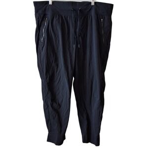 Athleta Trekkie North Jogger Pants Black Plus Size 20 Hiking Travel Ripstop Hike